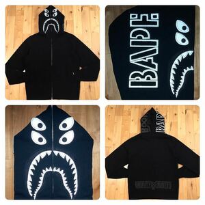 ★XL★ BOUNTY HUNTER × BAPE shark full zip hoodie シャーク パーカー a bathing ape バウンティハンター エイプ ベイプ z15