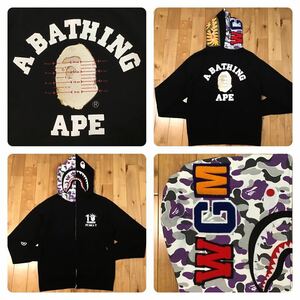 NY10周年記念 PUSHA T シャーク パーカー Mサイズ shark full zip hoodie New york BAPE camo a bathing ape NYC エイプ ベイプ i976