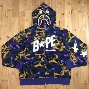 ★3XL★ HERON PRESTON × BAPE camo シャーク パーカー shark full zip hoodie a bathing ape star エイプ ベイプ 迷彩 BAPE STA XXXL s65