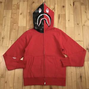 Black camo × red シャーク パーカー Sサイズ shark full zip hoodie a bathing ape bape エイプ ベイプ アベイシングエイプ 迷彩 mi8