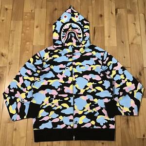 New multi camo シャーク パーカー Lサイズ cotton candy camo shark full zip hoodie エイプ ベイプ アベイシングエイプ マルチカモ z3089