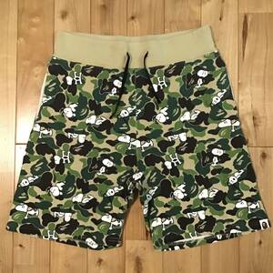 SNOOPY × BAPE ABC camo スウェット ハーフパンツ Mサイズ a bathing ape BAPE ショーツ shorts スヌーピー エイプ ベイプ 迷彩 i496