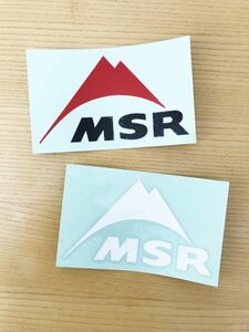 【送料込み/メール便】 MSR 転写ステッカー M (RDレッド ＆ WHホワイト 各1) 2枚セット　MSRステッカー MSR転写デカール MSRデカール