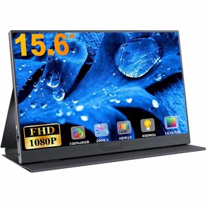 モバイルモニター 15.6インチ 1920x1080P FHD 非光沢IPSパネル 高輝度400Nits FreeSync HDR