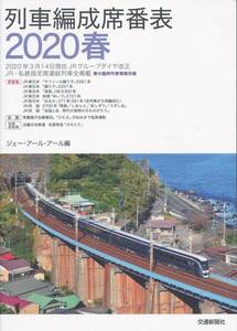 列車編成席番表　２０２０春