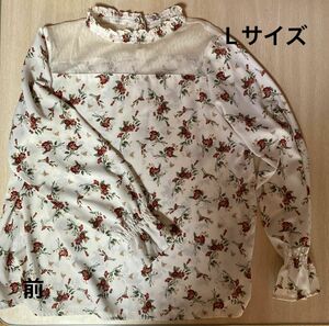 【美品】ブラウス　花柄　レース