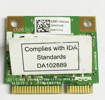 【中古パーツ】Broadcom Mini-PCIE 半分サイズ Wi-Fiカード 802.11b/g/n 300Mbps 2.4GHz■【無線LANカード】BCM943225HM_画像2