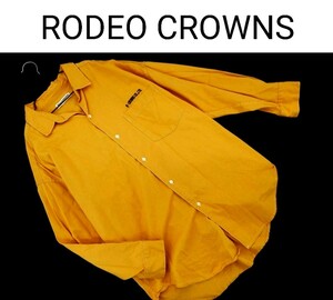 RODEO CROWNS オーバーサイズ シャツ sizeF/オレンジ