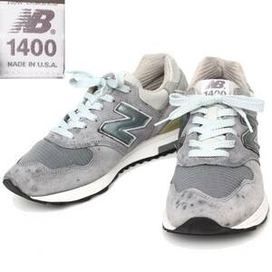 (31543)newbalanceニューバランスM1400SBアメリカ製MADE IN USA US9.5 27.5cm (スチールブルー スニーカー ナイロン ヌバック 灰色 グレー)