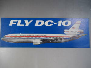 Vintage DC-10 Fly Sticker 1970-е годы