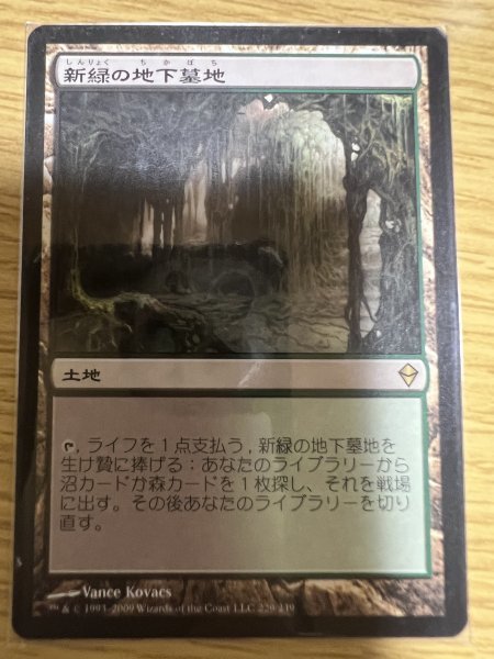 最も優遇 MTG 新緑の地下墓地/Verdant 4枚 エッチング Catacombs