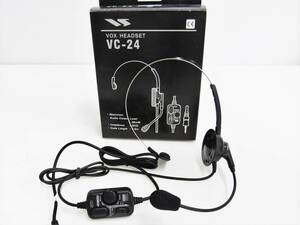 バーテックススタンダード VOX付きヘッドセット VC-24 VERTEX STANSARD トランシーバー用 ジャンク品 動作未確認 VOX HEADSET kd