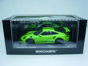  стоимость доставки 350 иен ~ MINICHAMPS 1/43 Porsche 911 (991) GT3RS 2014 Green Porsche 