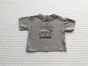 【2、3回着たのみ！】B MING by BEAMS(ビーミング　バイ　ビームス )スヌーピーTシャツ カーキ(サイズ80)