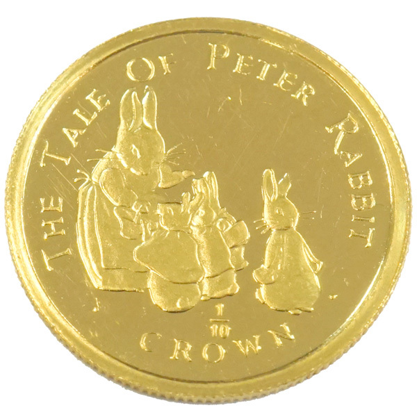 中古AB/使用感小】 ピーターラビット 金貨 コイン 純金 1/10オンス 1