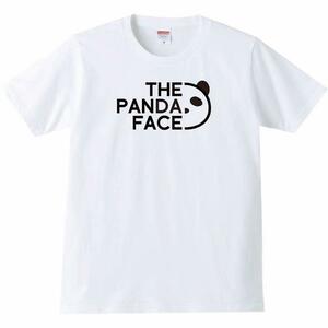 【送料無料】【新品】パンダフェイス Tシャツ パロディ おもしろ プレゼント メンズ 白 XLサイズ