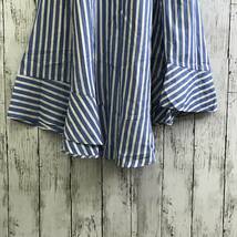 BURNBREEZE　バーンブリーズ　フレア変形スカート　Fサイズ　ブルー＆ホワイト　S12-108　USED_画像5