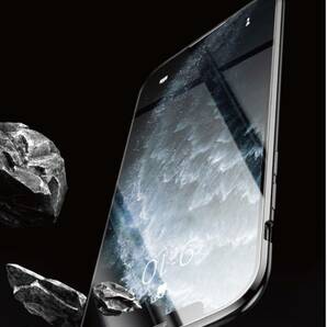 ダブルロック シルバー iPhone 11 Pro Max ケース レンズ保護一体 両面ガラスケース アルミ合金 フィルム不要ケース obaの画像4
