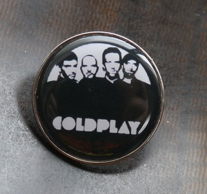 新品 バンド　コールドプレイ COLDPLAY ピンブローチ　ピンバッジ　ピンズ 英国　イギリス　ロックバンド　