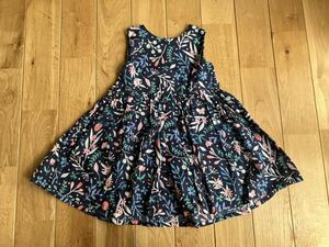 H&M girl baby navy floral print One-piece sun dress 86 centimeter 