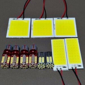 超爆光！N-VAN Lグレード JJ1 JJ2 T10 LED COBパネル ルームランプ バックランプ ナンバー灯 11個セット ホワイトホンダ /c48/c36/57/34