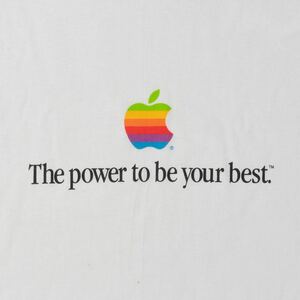 デッドストック 90's APPLE VINTAGE TEE XL 半袖Tシャツアップル Mac プリント fruit of the loom USA製 NOS 未使用品 アメリカ製