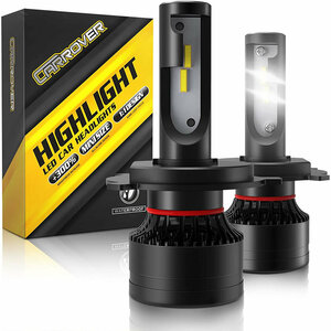 100W H4 LED ヘッドライト RJ1/2 R1 2個セット 12V 20000ルーメン 6000ケルビン