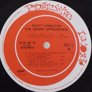 LP レコード 帯 SCOTT HAMILTON スコット ハミルトン THE GRAND APPEARANCE ザ グランド アピアランス 【E+】 D12077Kの画像4