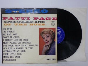 LP レコード PATTI PAGE パティ ペイジ PATTI SINGS GOLDEN HITS OF THE BOYS パティ ペイジとボーイ フレンドたち 【VG+】 D12037H