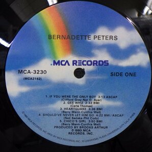 LP レコード Bernadette Peters バーナテッド ピーターズ If You Were The Only Boy Gee Whiz 他 【E+】 E7680Uの画像3