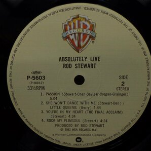 LP レコード 帯 2枚組 Rod Stewart ロッドスチュワート A bsolutely Live アブソルートリーライブ 【E-】 D13716Aの画像8