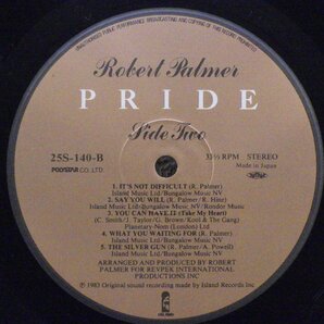 LP レコード 帯 見本品 非売品 ROBERT PALMER ロバート パーマー PRIDE プライド 【E+】 E8214Tの画像6
