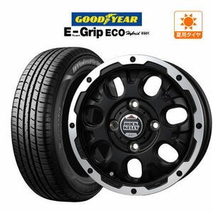 サマータイヤ ホイール 4本セット ロックケリー カルデラ グッドイヤー エフィシエント グリップ エコ EG01 165/65R14