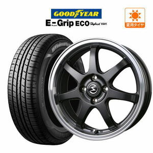 サマータイヤ ホイール 4本セット エスホールド S-7S グッドイヤー エフィシエント グリップ エコ EG01 165/65R14