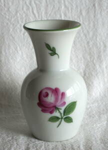 #a5 即決 AUGARTEN WIEN AUSTRIA アウガルテン ウインナーローズ 花瓶 フラワーベース 高さ約8.5cm 口径約4cm