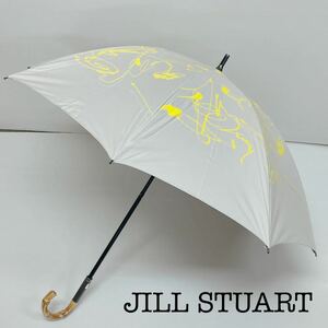 新品52117　ジルスチュアートJILLSTUART＊ライトグレー　アート柄　晴雨兼用日傘雨傘 遮光９９％遮蔽率９９％以上遮熱 プチグラン