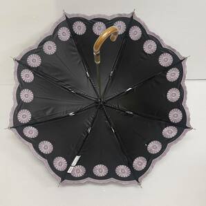 新品52053ケイトスペードKate spade＊ラベンダー フラワー刺繍 サマーシールド1級遮光晴雨兼用日傘雨傘 オーロラ プチパラの画像8