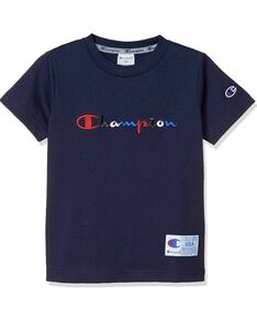 新品17436 champion チャンピオン　120cm 紺ネイビー　カラフルロゴ半袖Tシャツお出かけ着着替え通園通学男女兼用ユニセックスT-SHIRT