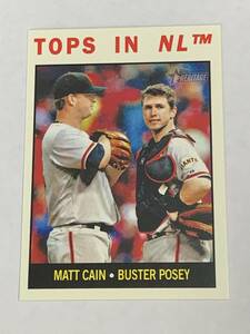 BUSTER POSEY MATT CAIN 2013 TOPPS HERITAGE #423 GIANTS 即決