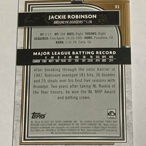 JACKIE ROBINSON 2021 TOPPS MUSEUM COLLECTION #93 DODGERS 即決の画像2