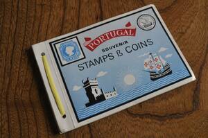  ポルトガル コイン　記念切手　portugal souvenir stamps　＆ coins 　送料187円　