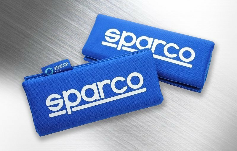 ★sparco ショルダーパッド for Baby★sparcoロゴ・ブルー 2個セット/ベビー用シートベルトサイズ（SPARCO CORSA/SK1108BL-J)