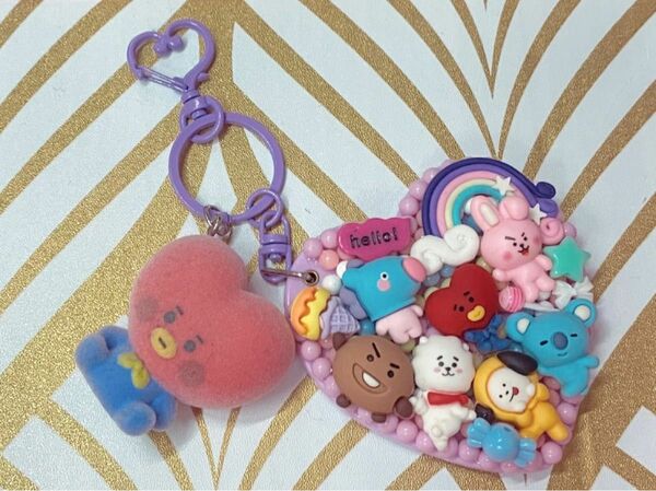 BT21 デコミラーじゃらじゃらキーホルダー