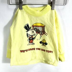 # for children USA made Vintage PEANUTS Peanuts SNOOPY Snoopy character print long sleeve long T-shirt long T 2T KIDS baby #