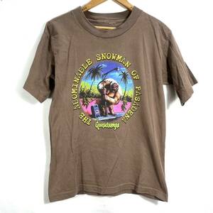 ■ 90s ビンテージ ” Goosebumps ” グースバンプス イラスト 半袖 Tシャツ ブラウン アメカジ ムービー コメディ ホラー ファンタジー ■