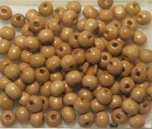  wood beads 6.5x8mm maru * light brown 1 light brown color 1 approximately 50 piece 36-LLB1