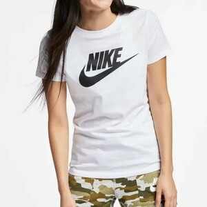 定価3520円 新品 タグ付 Ｍサイズ NIKE Ｔシャツ 半袖 ホワイト レディース 白 ナイキ スウォッシュ プリント 大人気 定番商品 ロゴ BV6170