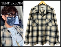 送料無 入手困難 激レア XL 希少サイズ TENDERLOIN テンダーロイン 08AW T-WOOL SHT ウール オンブレ チェック 長袖 シャツ BEIG/GREY/BLK_画像1