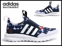 送無 新品 marimekko マリメッコ × adidas アディダス 限定 22AW GW7152 アクティブライド2.0 スポーツ スリッポン スニーカー 紺 23.5 ⑳_画像2