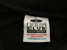 【送料込み】オールドホンジュラス製YARN MADE IN USA プロクラPRO CLUB無地ブラック黒ロンT長袖Tシャツsize M_画像2